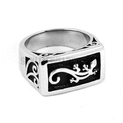 Stainless Steel Gecko Ring SWR0508 - Click Image to Close